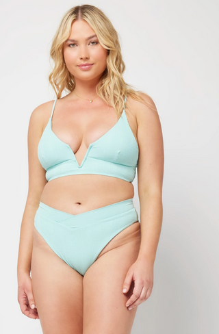 Pointelle Rib Siren Top (Pool)