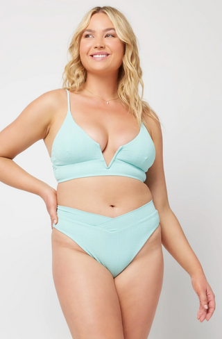 Pointelle Rib Siren Top (Pool)