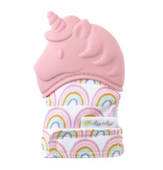 Itzy Mitt™ Silicone Teething Mitts Light Pink Unicorn