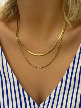 Easy Breezy 2 Layer Necklace (Gold)