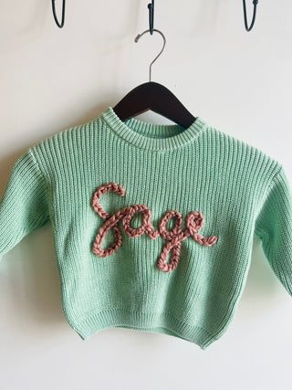 *CHANNYGIRL Light Green Custom Sweater *add info in notes*