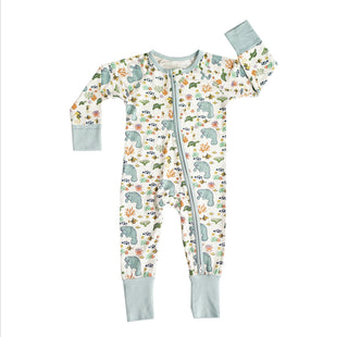 Bamboo Baby Convertible Footie Pajamas (Manatee)