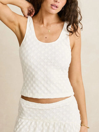 GIGI LACE SCOOP NECK TANK (WHT)