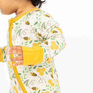 Bee Bamboo Convertible Footie Pajamas