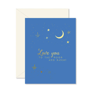 To the Moon and Back Love Greeting Card