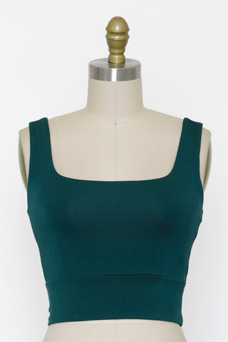 Thick Strap Modal Crop (Fashion Green)