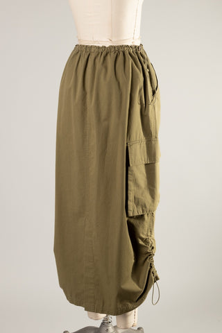 Parachute Midi Skirt (Olive)