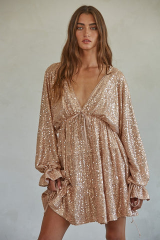 Evelina Dress (Rose Gold)