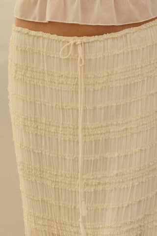 Ruffle Maxi Skirt (Cream)