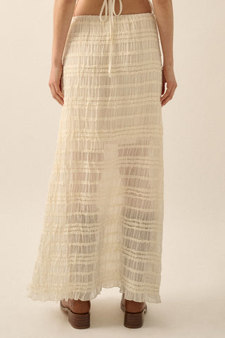 Ruffle Maxi Skirt (Cream)