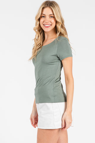 Double Layer Basic Top (New Dark Sage)