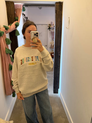 St. Petersburg Embroidered Sweater (Oatmeal)