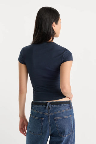 the cap sleeve tee (navy)