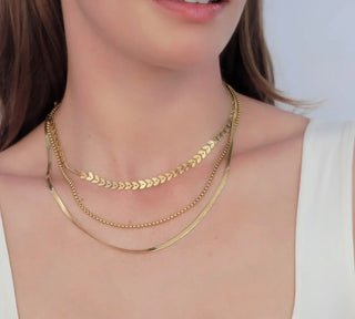 Triple Layer Chain Necklace