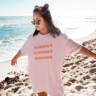 Baddies Support Baddies Tee (Pink) ONLINE EXCLUSIVE