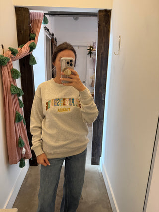 St. Petersburg Embroidered Sweater (Oatmeal)