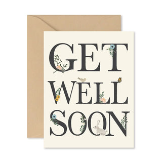 Get Well Soon Floral Greeting Card