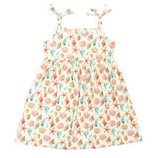 Sandy Seashells Beachy Kids Bamboo Sundress