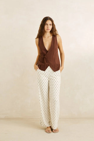 SANDY ESSENTIAL WIDE LEG PANT (CRE)