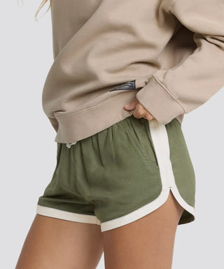 Road Trippin Elastic Waist Shorts (CQP0)