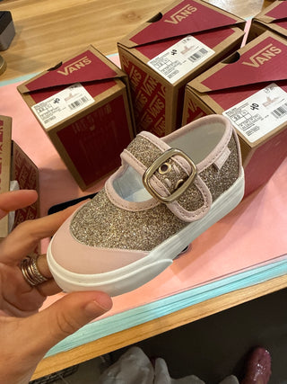 Mary Jane Toddler GLITTER (Gold/Pale Petal Pink)