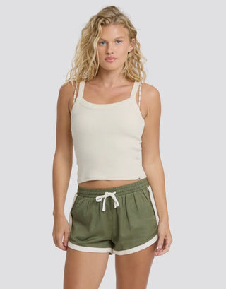 Road Trippin Elastic Waist Shorts (CQP0)