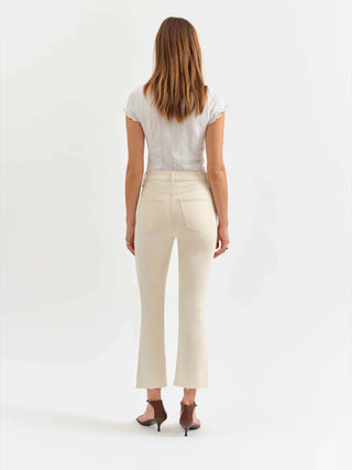 SHY GIRL HIGH RISE CROP FLARE (RAW CUT)