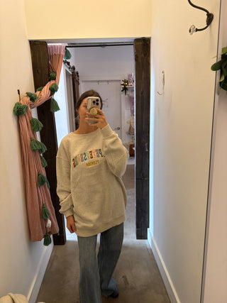 St. Petersburg Embroidered Sweater (Oatmeal)