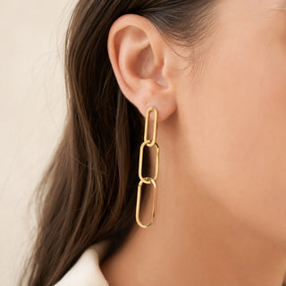 Paperclip Chain Earring