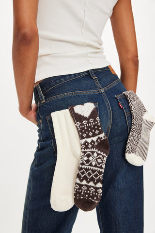 NORDIC KNIT SOCK PACK (Brown Combo)