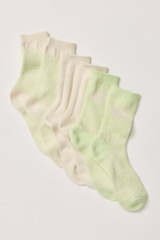 NORDIC KNIT SOCK PACK (Lime Cream)