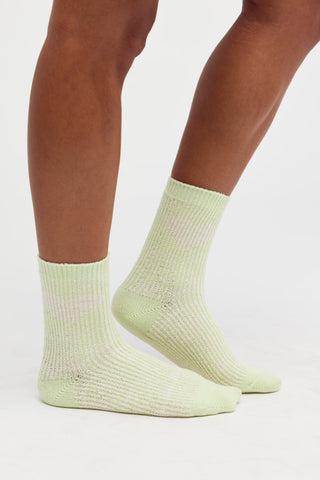 NORDIC KNIT SOCK PACK (Lime Cream)