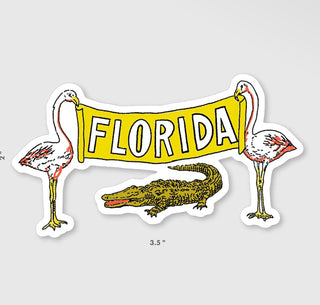 Gator Flamingo Sticker