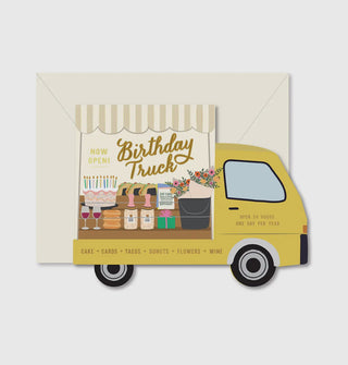 Birthday Truck die-cut Greeting Card