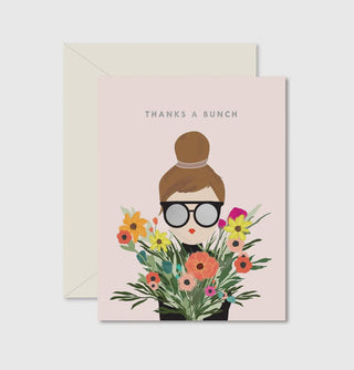 Thanks A Bunch Girl Greeting Card