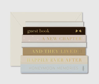 Wedding Books Die-Cut Greeting Card