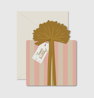Birthday Gift Die Cut Folded Greeting Card