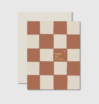 Checkered Thank You Greeting Card