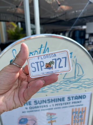 St Pete License Plate Sticker