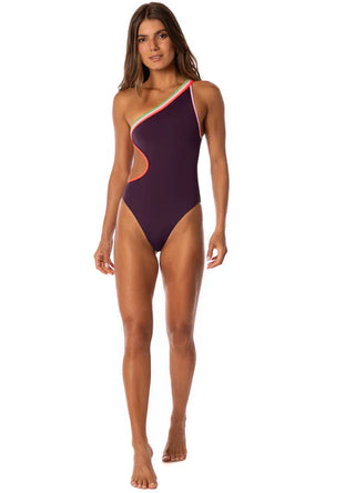Burgundy Davia Cut Out One Piece