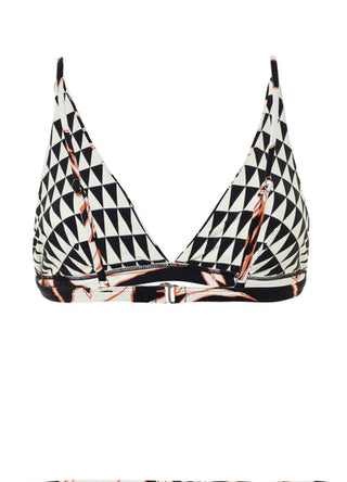 Opal Leaves Vitta Fixed Triangle Bikini Top