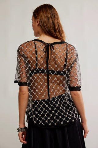 LOIR EMBELLISHED KNIT TOP (Black)