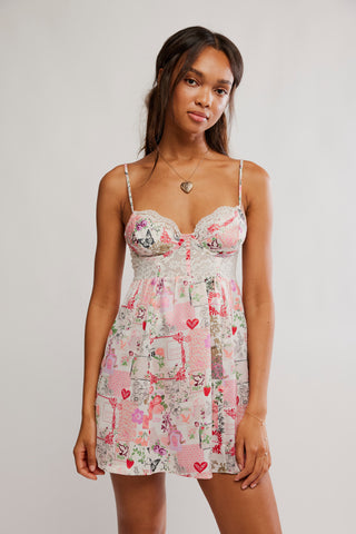 MIDNIGHT MUSE MINI SLIP (Ivory Print)  ONLINE EXCLUSIVE