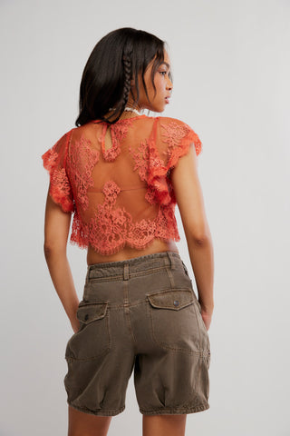 LUNAR ASH LACE TOP (Sunset) ONLINE EXCLUSIVE