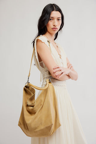 SUZIE SUEDE SLOUCH TOTE (HARVEST GOLD)