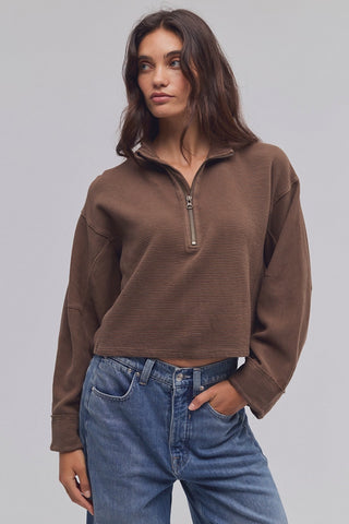 CELESTE QUARTERZIP (Teak)
