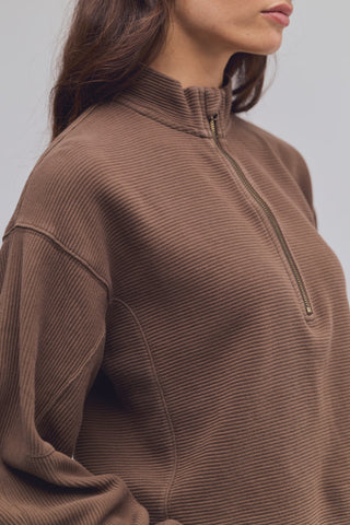 CELESTE QUARTERZIP (Teak)