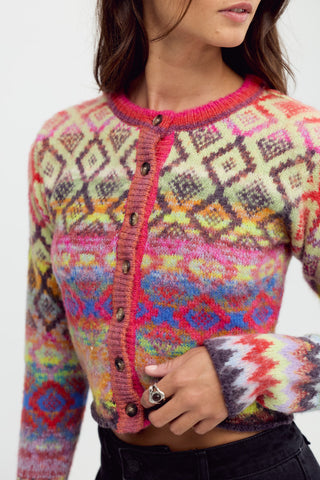 SKYE PATTERNED CARDIGAN (Rainbow Sky)