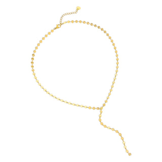 Flat Circle Y Necklace