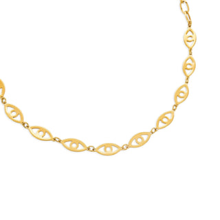 Paperclip Evil Eye Necklace